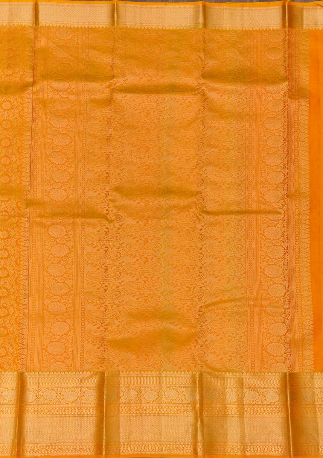Mustard Zariwork Banarasi Pure Silk Saree