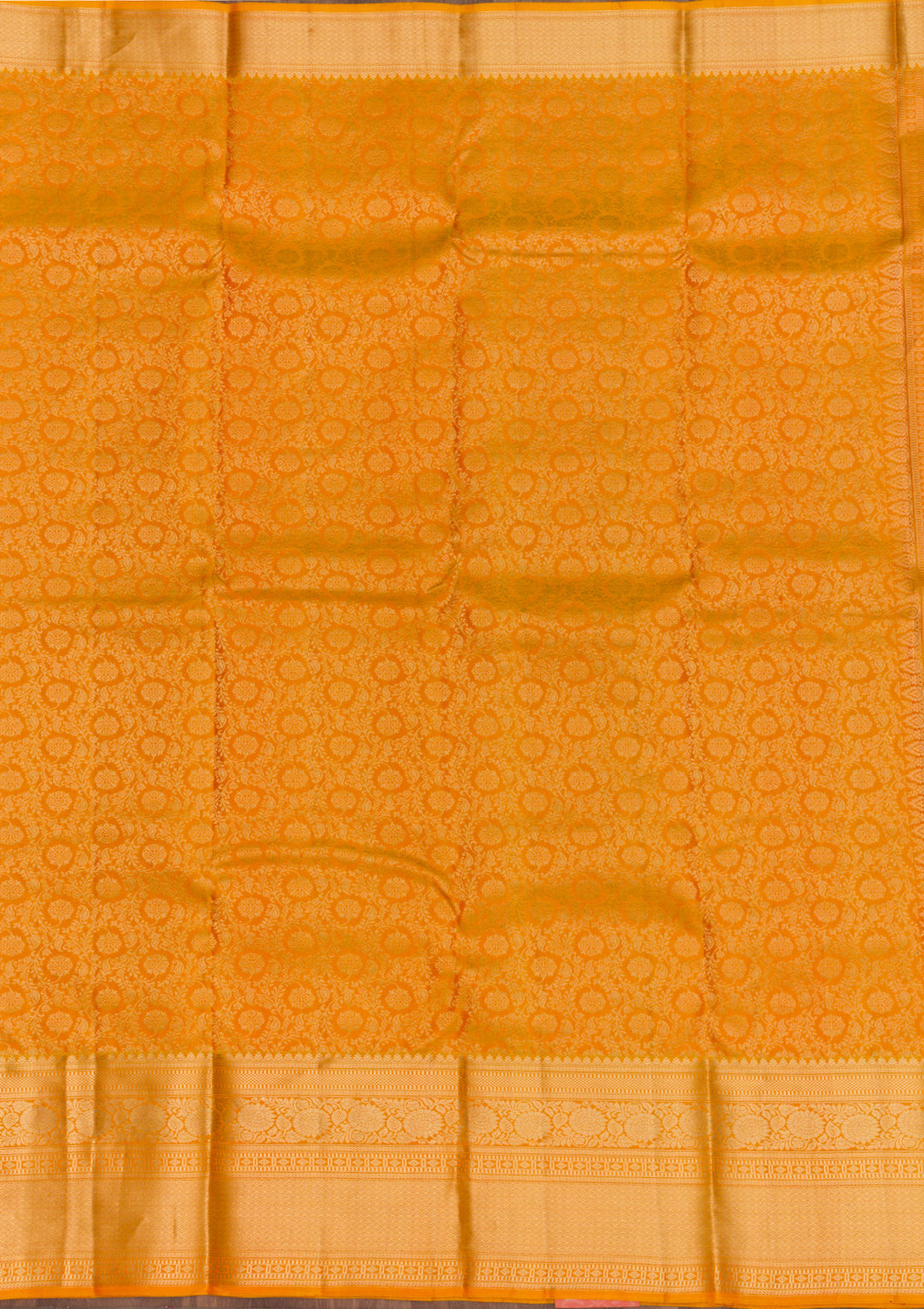 Mustard Zariwork Banarasi Pure Silk Saree