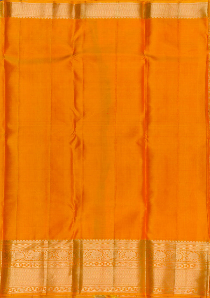 Mustard Zariwork Banarasi Pure Silk Saree