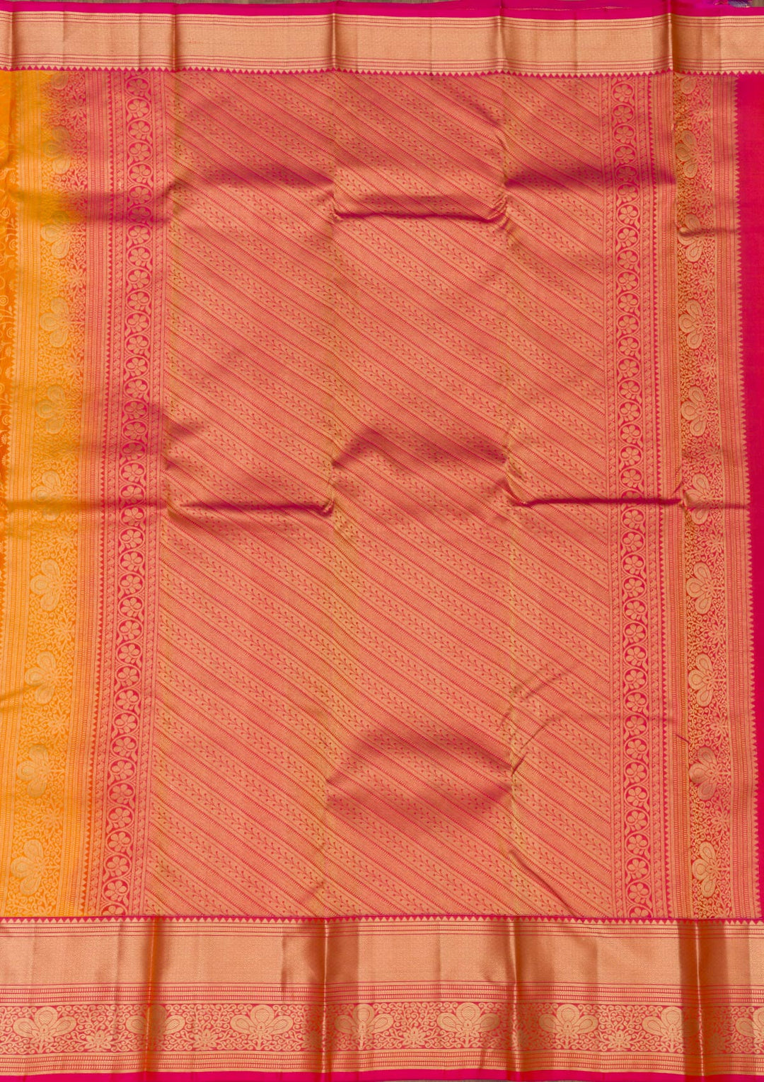 Mustard Zariwork Pure Silk Saree