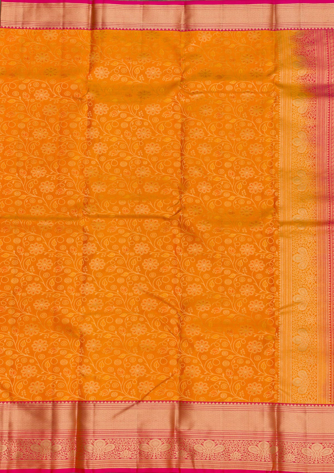 Mustard Zariwork Pure Silk Saree