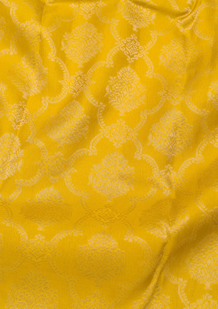 Mustard Zariwork Pure Silk Saree