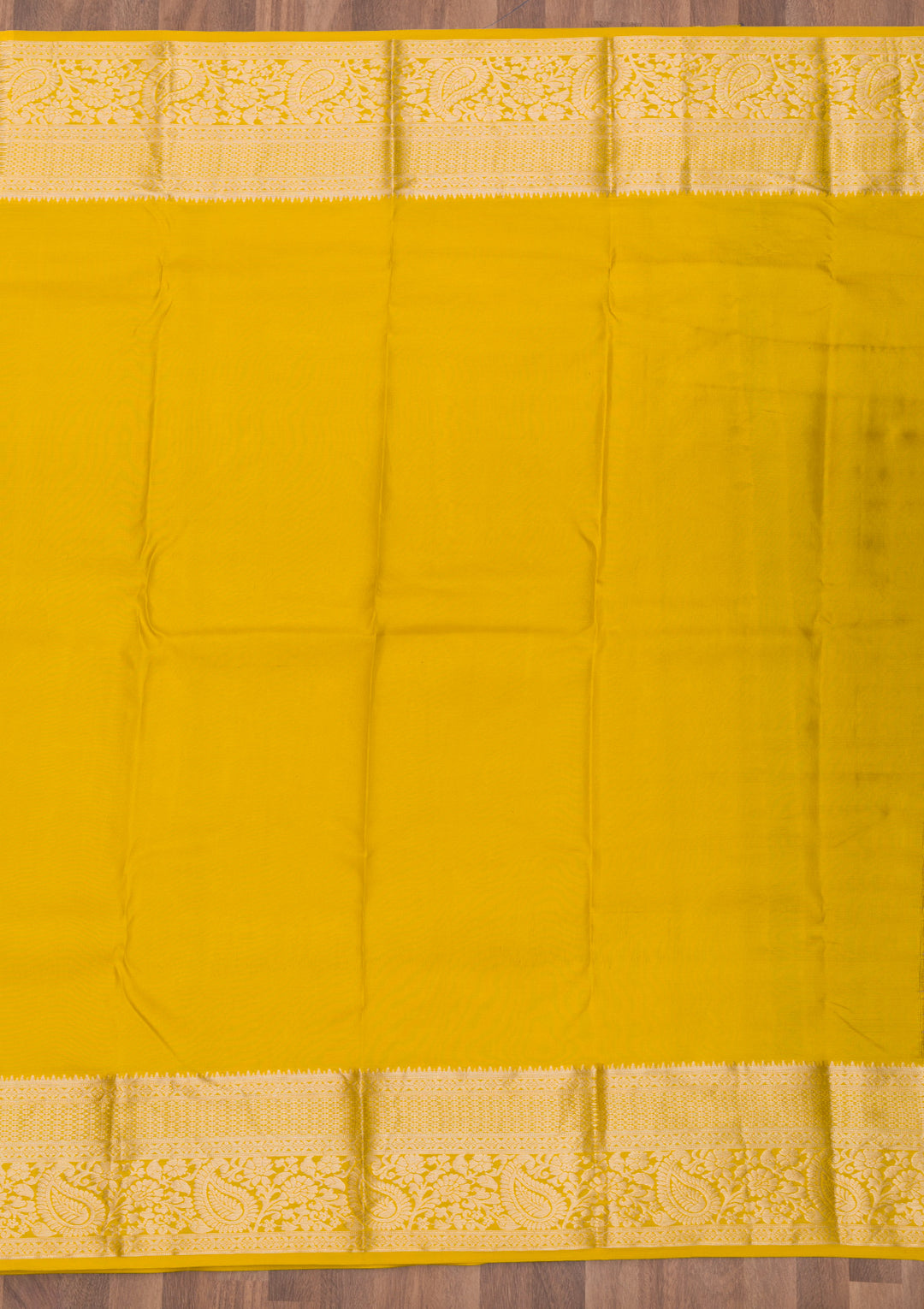 Mustard Zariwork Pure Silk Saree