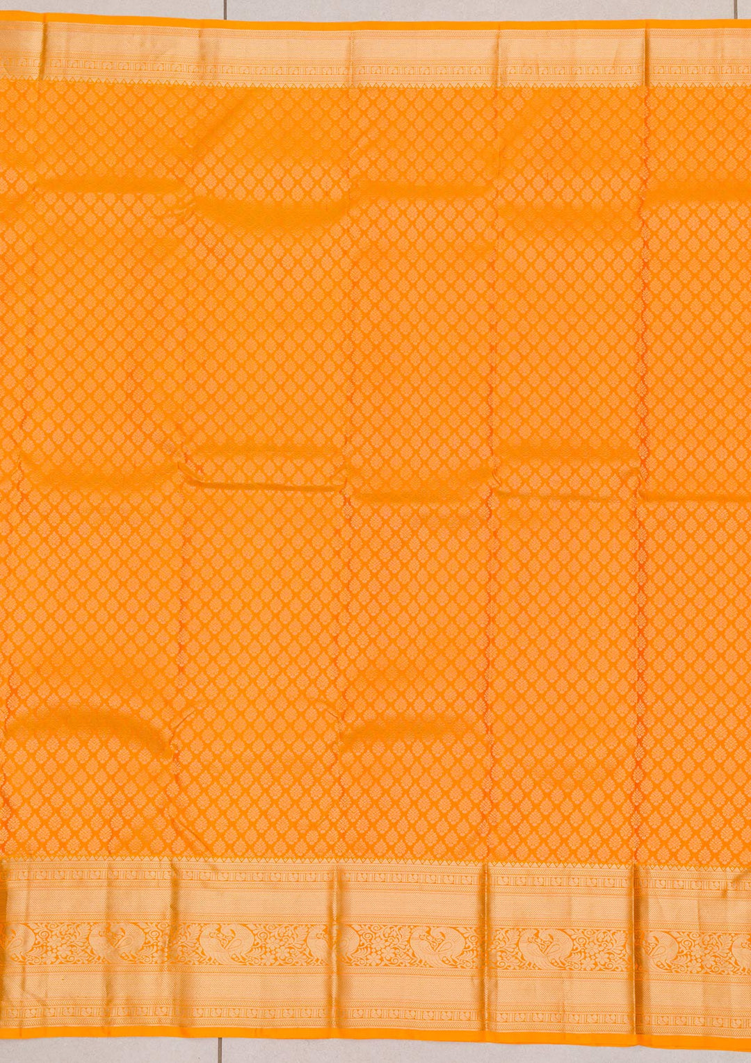 Mustard Zariwork Banarasi Pure Silk Saree