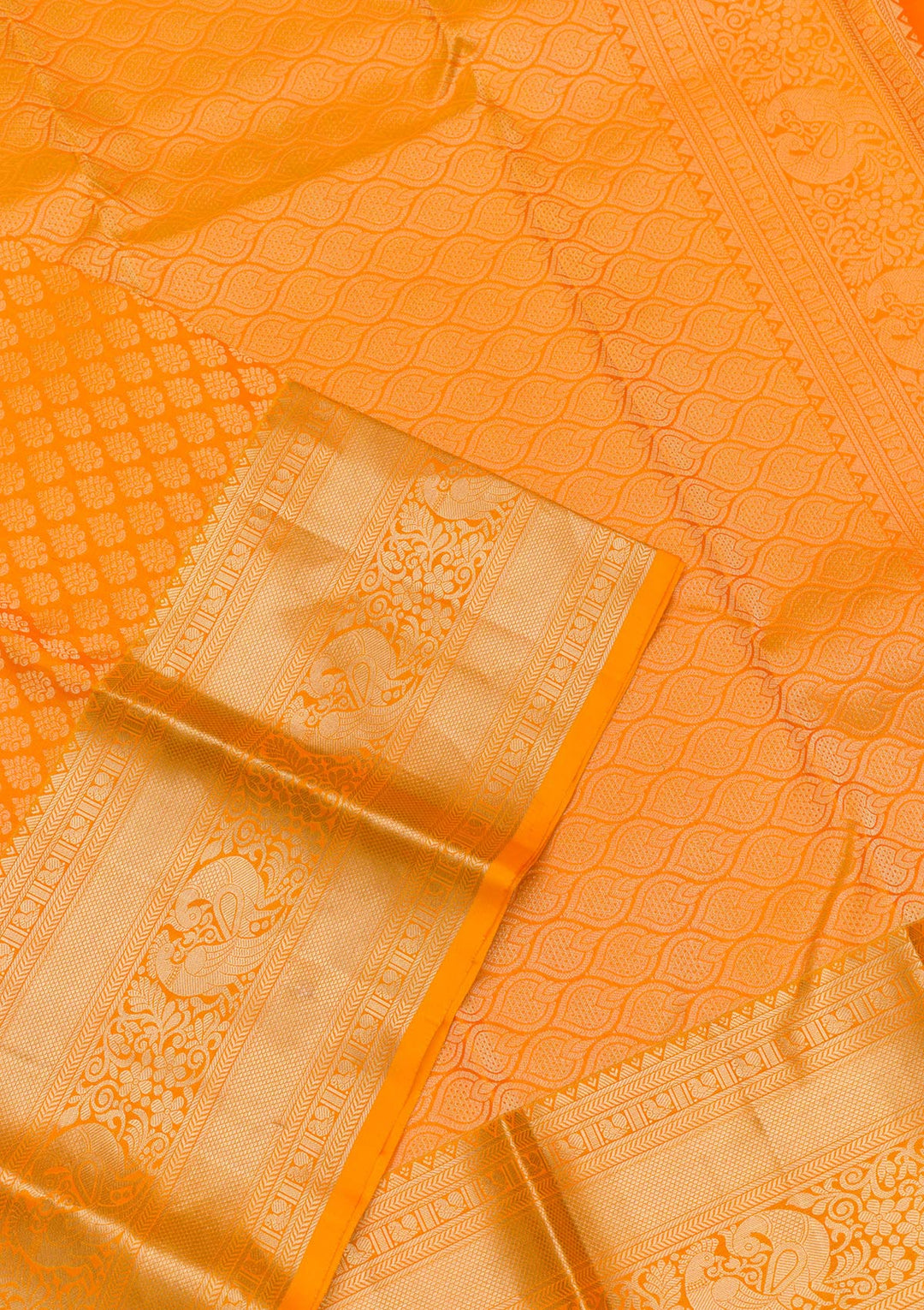 Mustard Zariwork Banarasi Pure Silk Saree