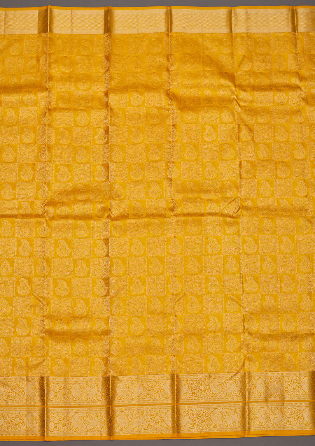 Mustard Zariwork Pure Silk Saree