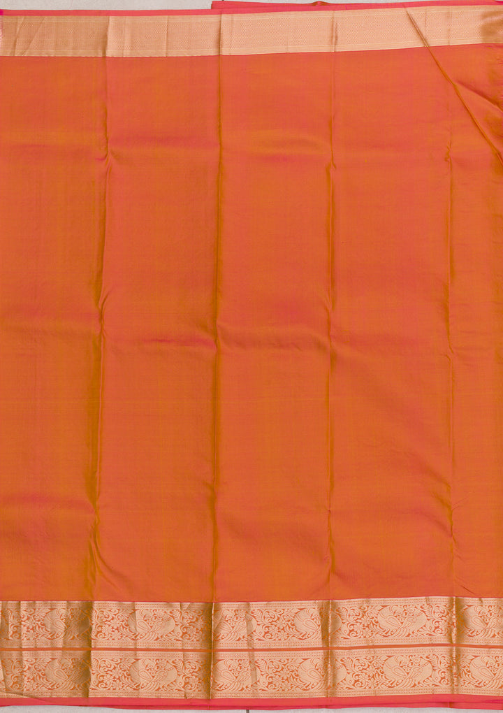 Mustard Zariwork Kanjivaram Pure Silk Saree