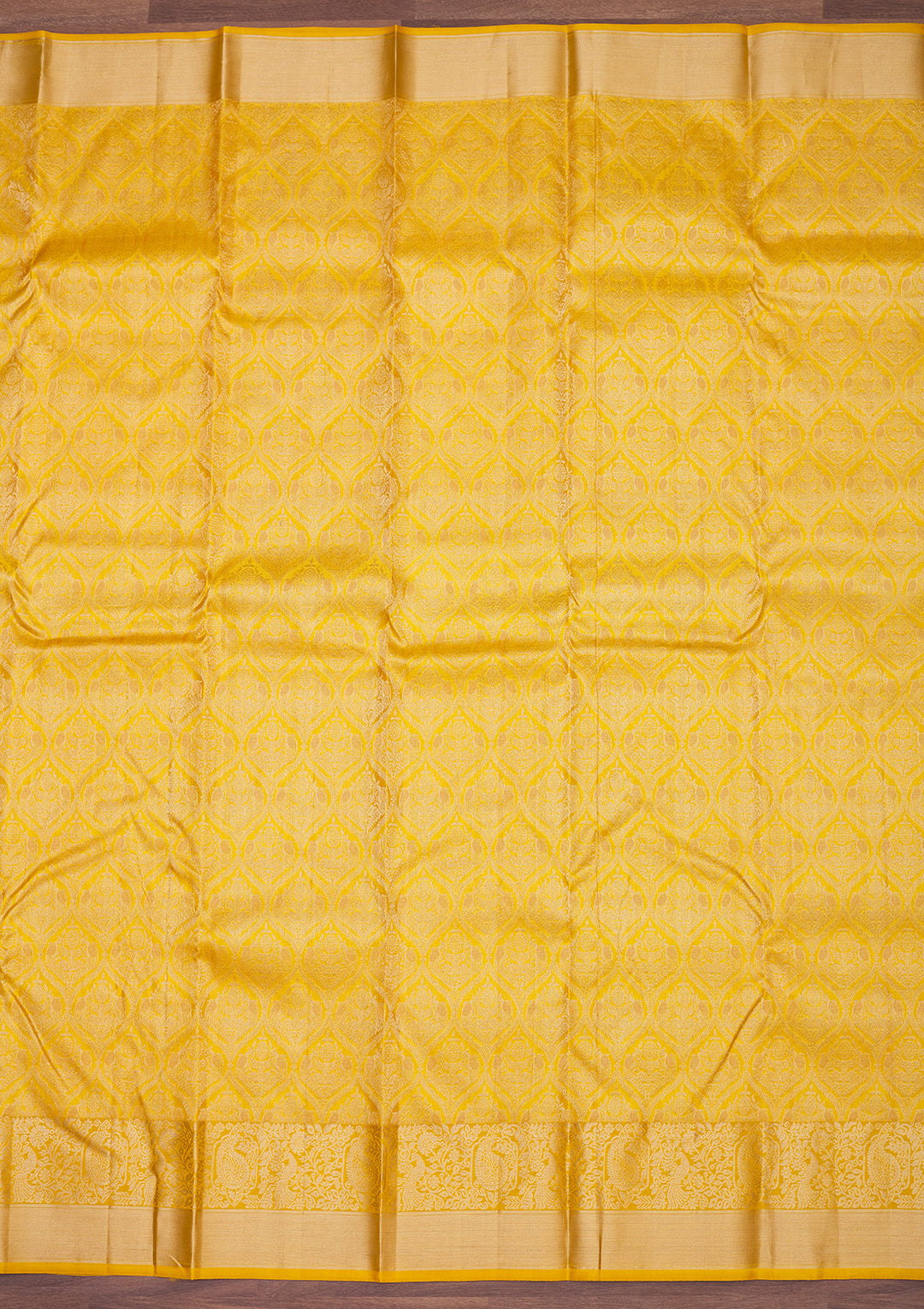 Mustard Zariwork Pure Silk Saree