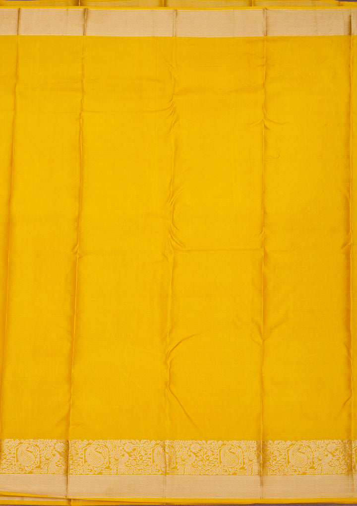 Mustard Zariwork Pure Silk Saree