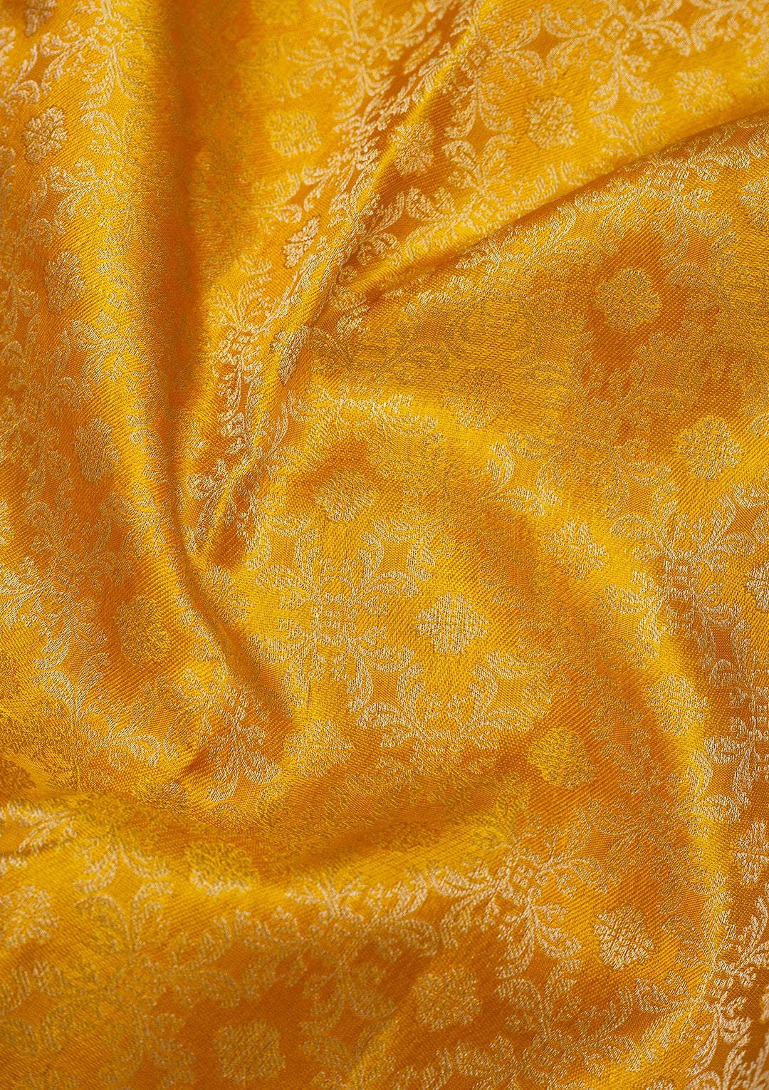 Mustard Zariwork Pure Silk Saree