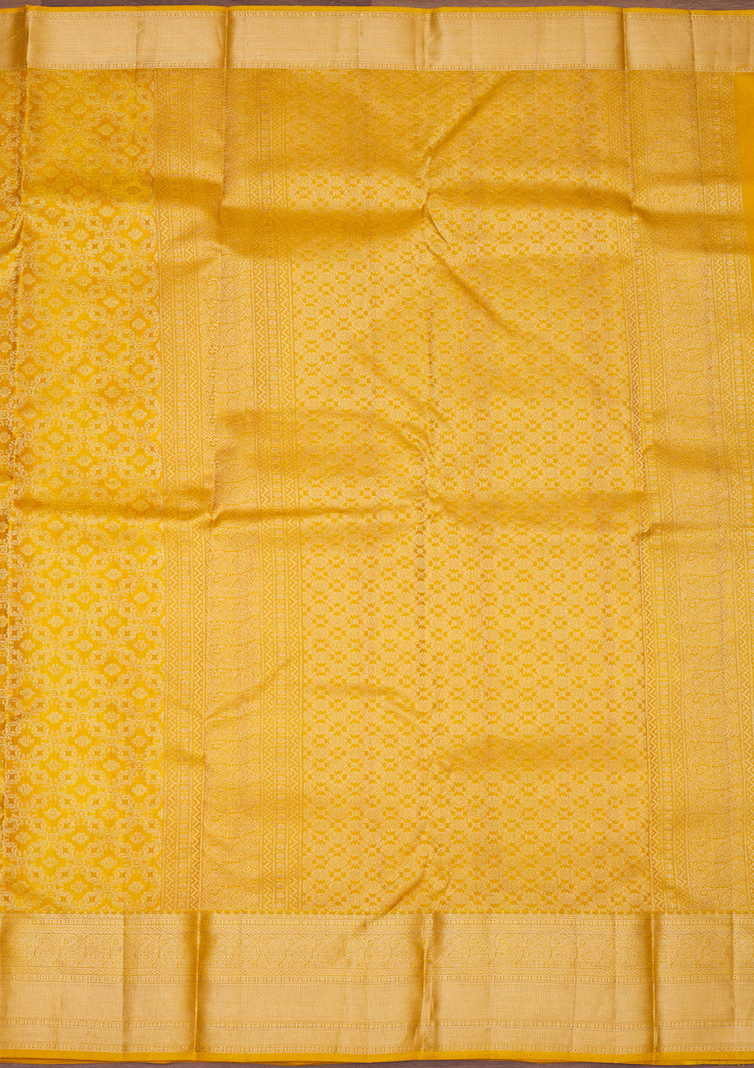 Mustard Zariwork Pure Silk Saree