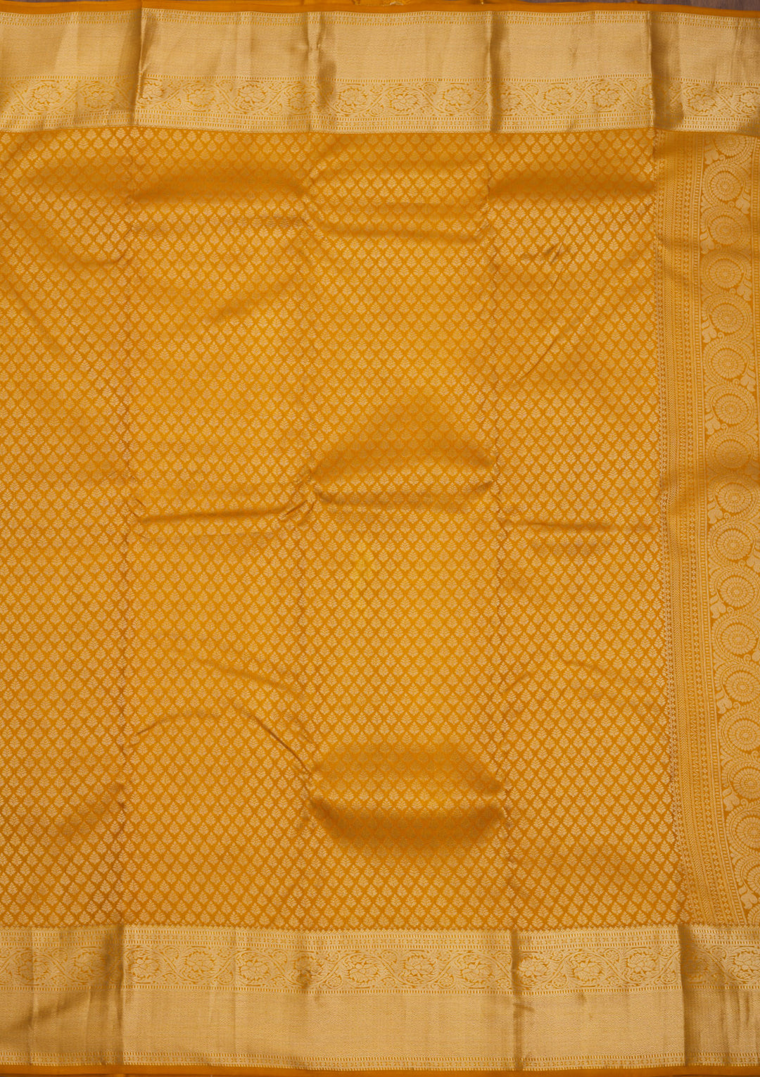 Mustard Zariwork Pure Silk Saree