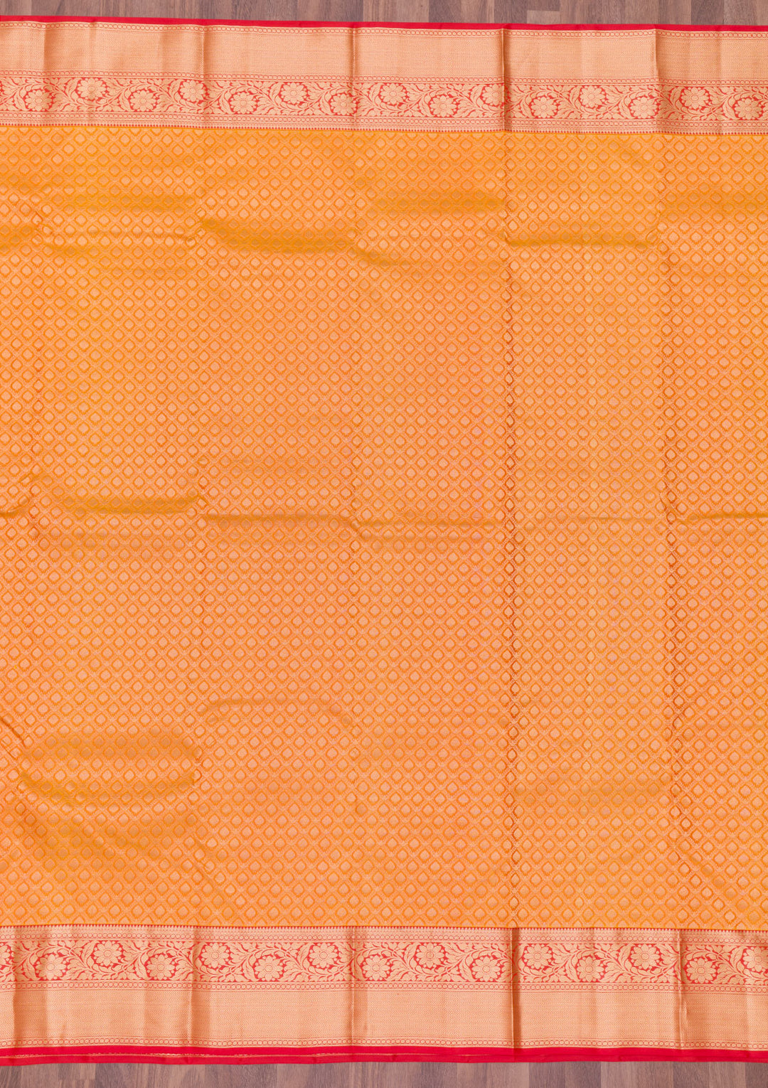 Mustard Zariwork Banarasi Pure Silk Saree