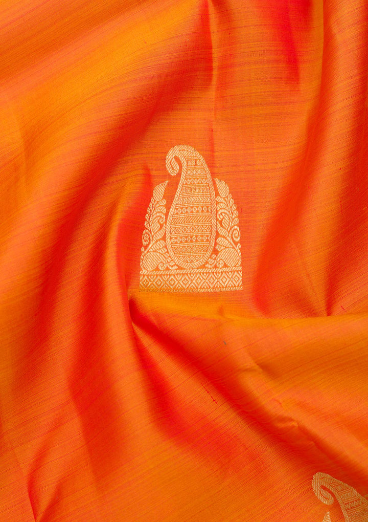 Mustard Zariwork Pure Silk Saree