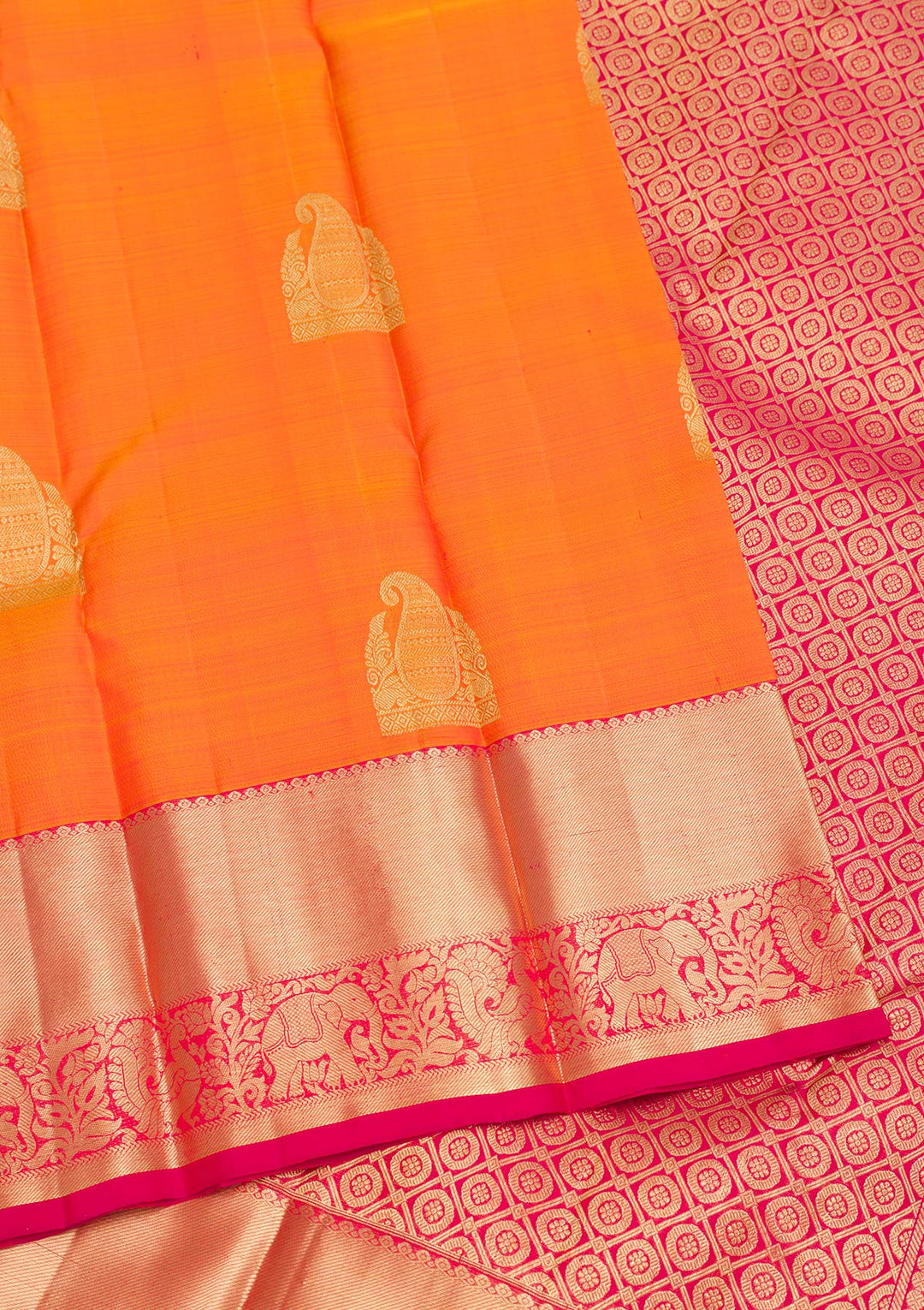 Mustard Zariwork Pure Silk Saree
