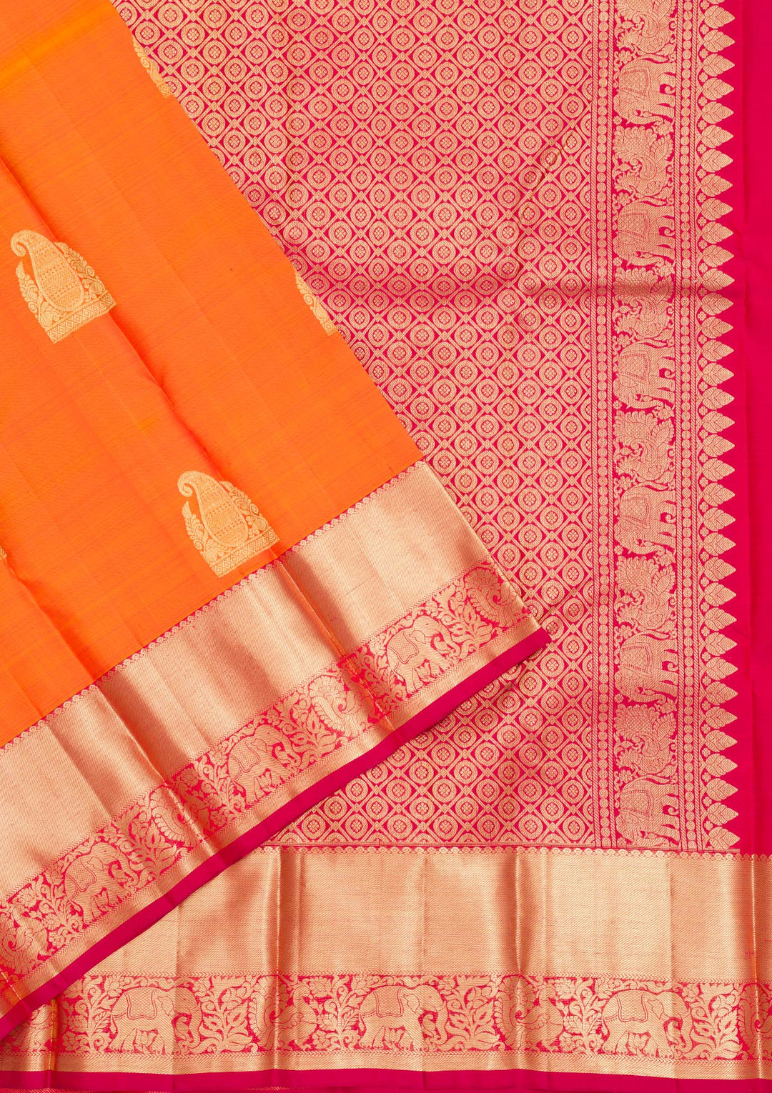 Mustard Zariwork Pure Silk Saree