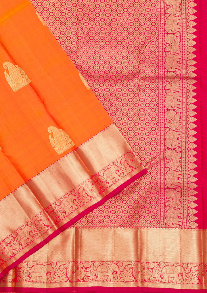 Mustard Zariwork Pure Silk Saree