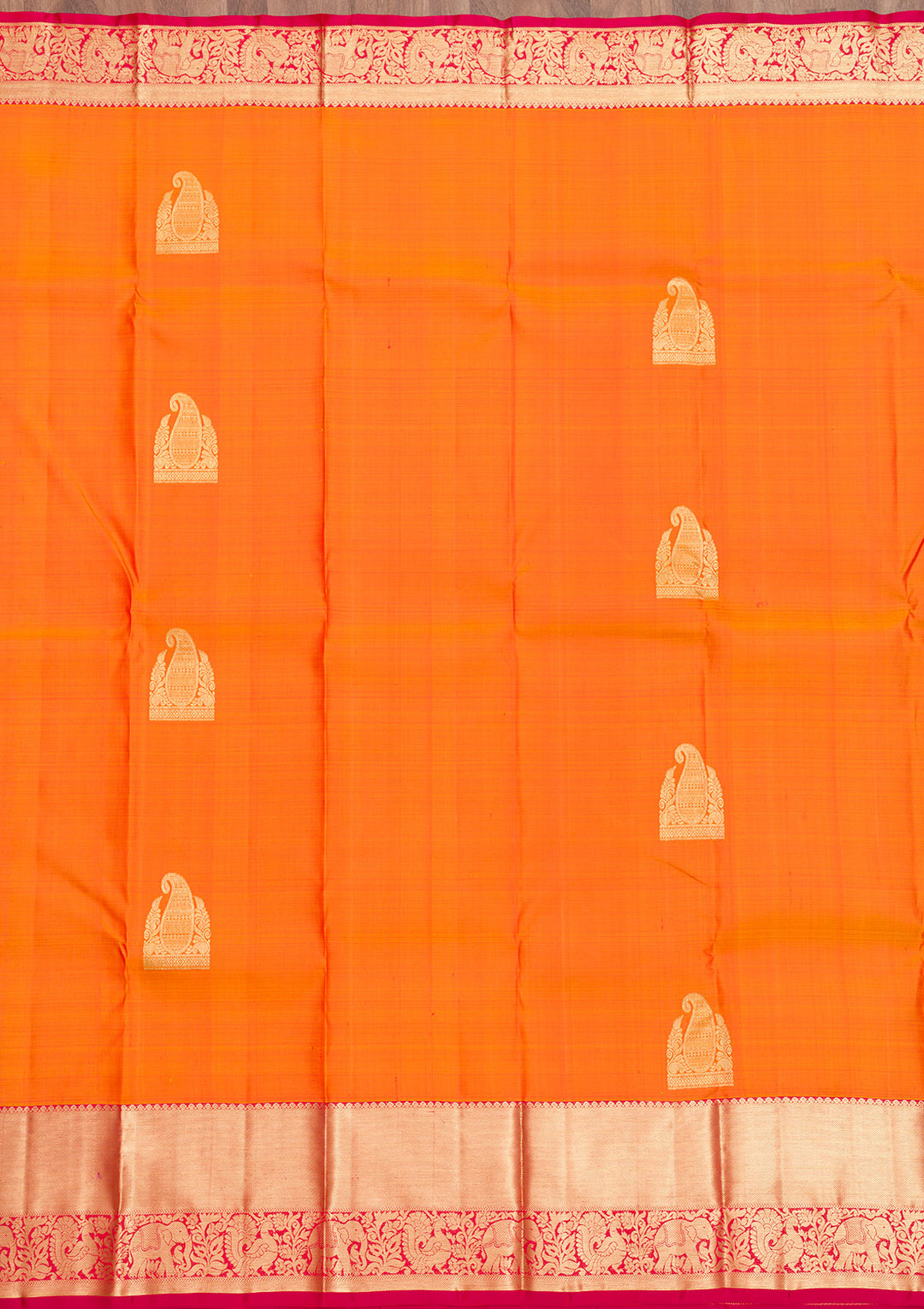 Mustard Zariwork Pure Silk Saree