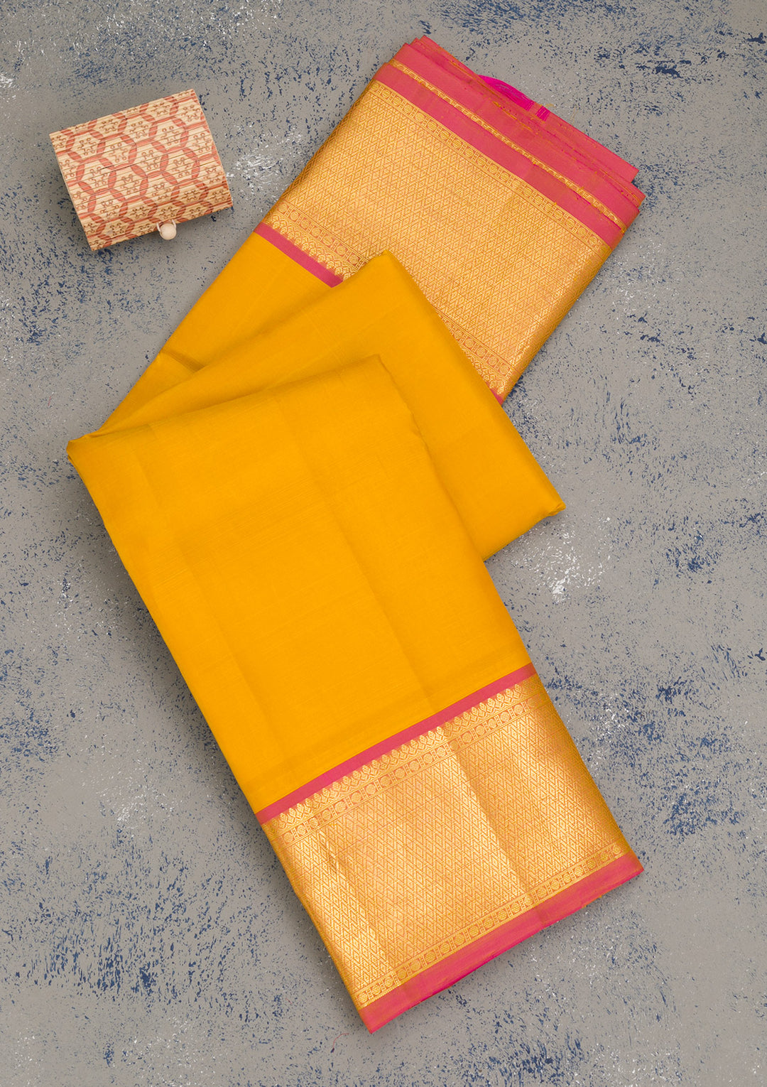 Mustard Zariwork Kanjivaram Pure Silk Saree