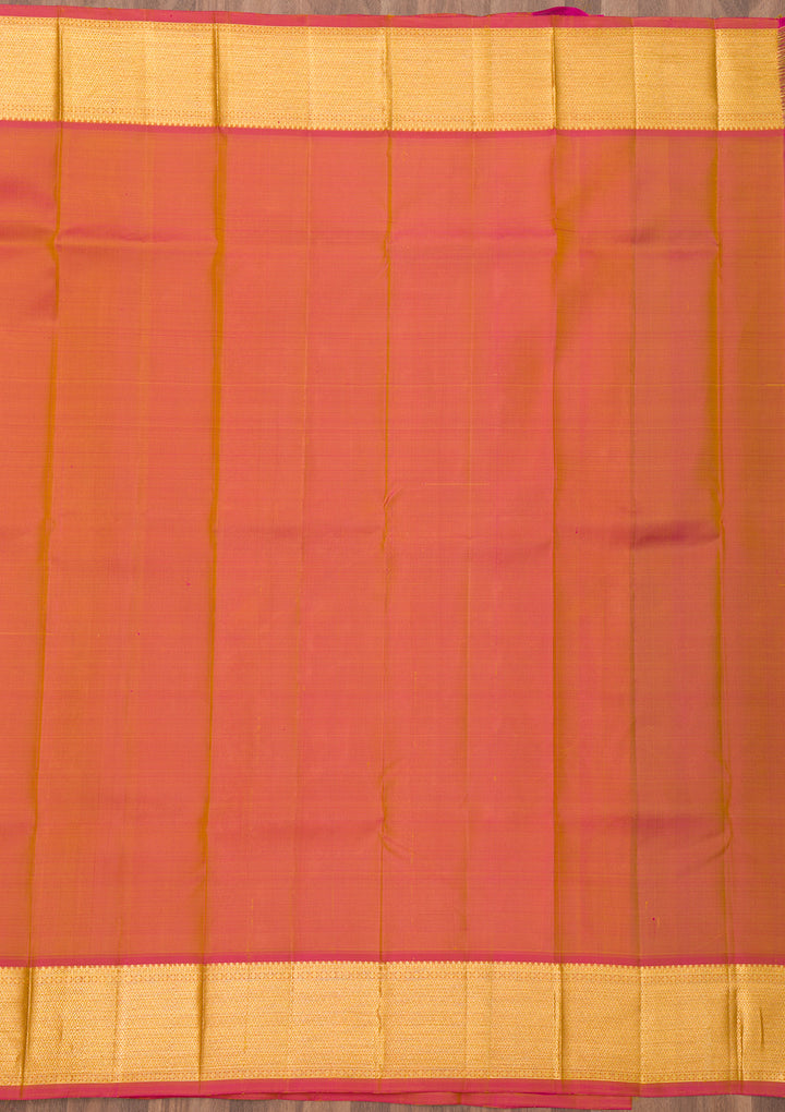 Mustard Zariwork Kanjivaram Pure Silk Saree