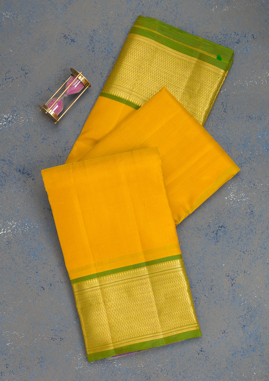 Mustard Zariwork Pure Silk Saree