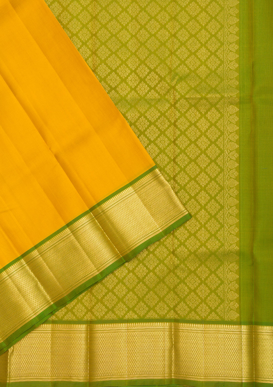 Mustard Zariwork Pure Silk Saree