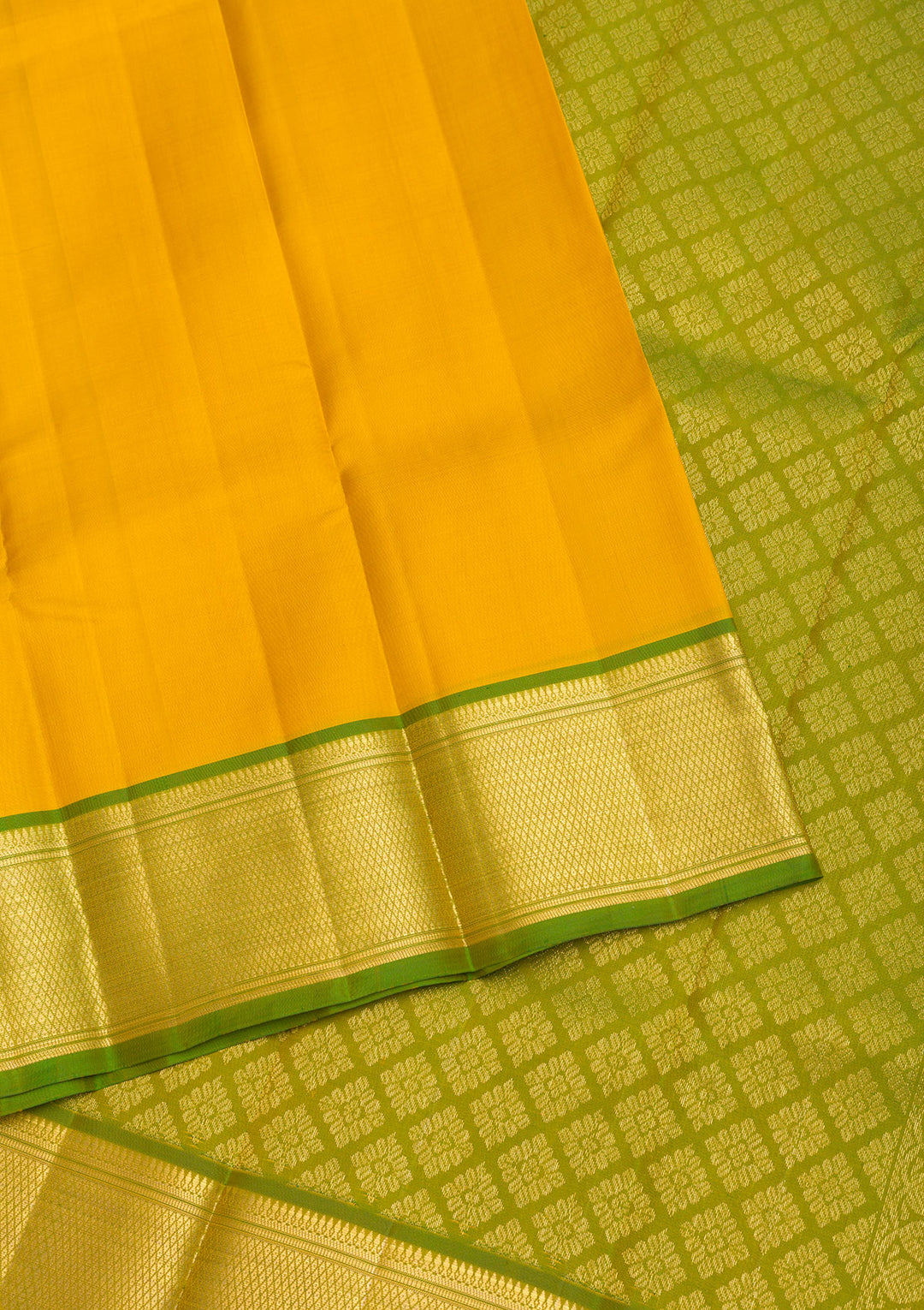 Mustard Zariwork Pure Silk Saree