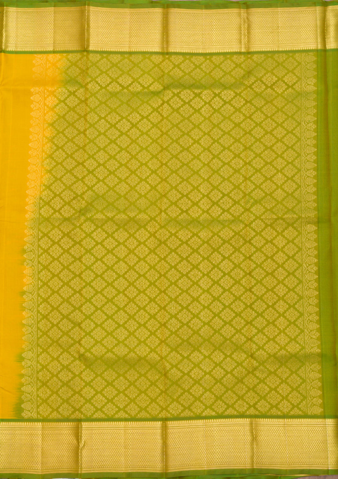 Mustard Zariwork Pure Silk Saree