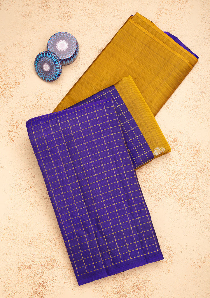Mustard Zariwork Pure Silk Saree