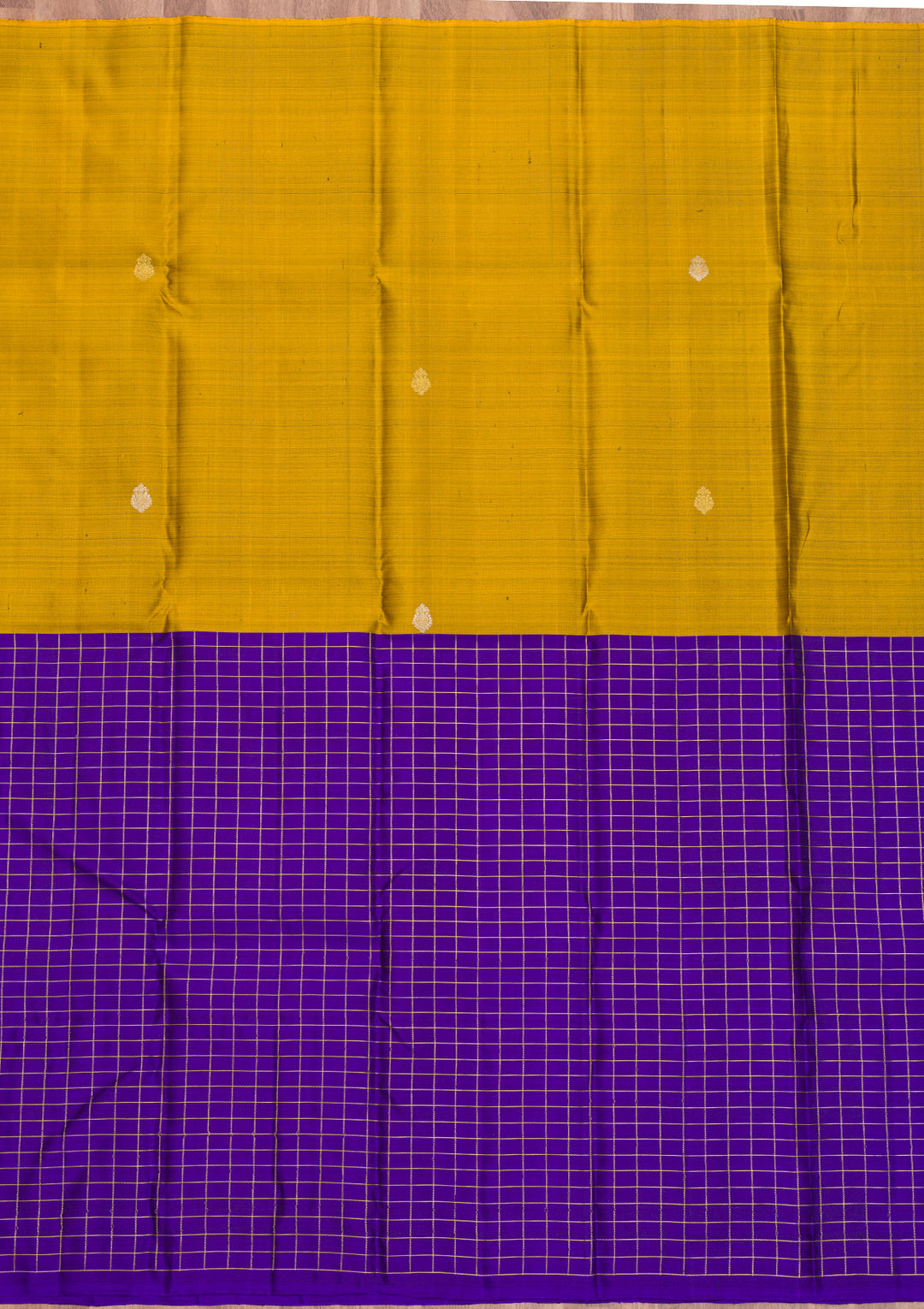 Mustard Zariwork Pure Silk Saree