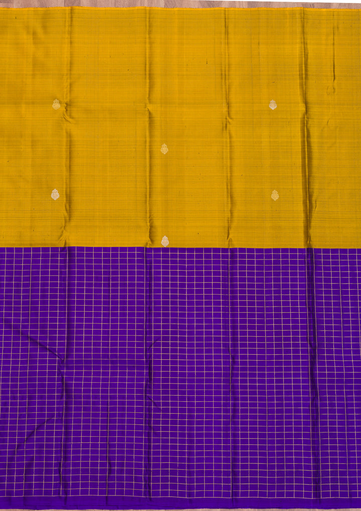 Mustard Zariwork Pure Silk Saree