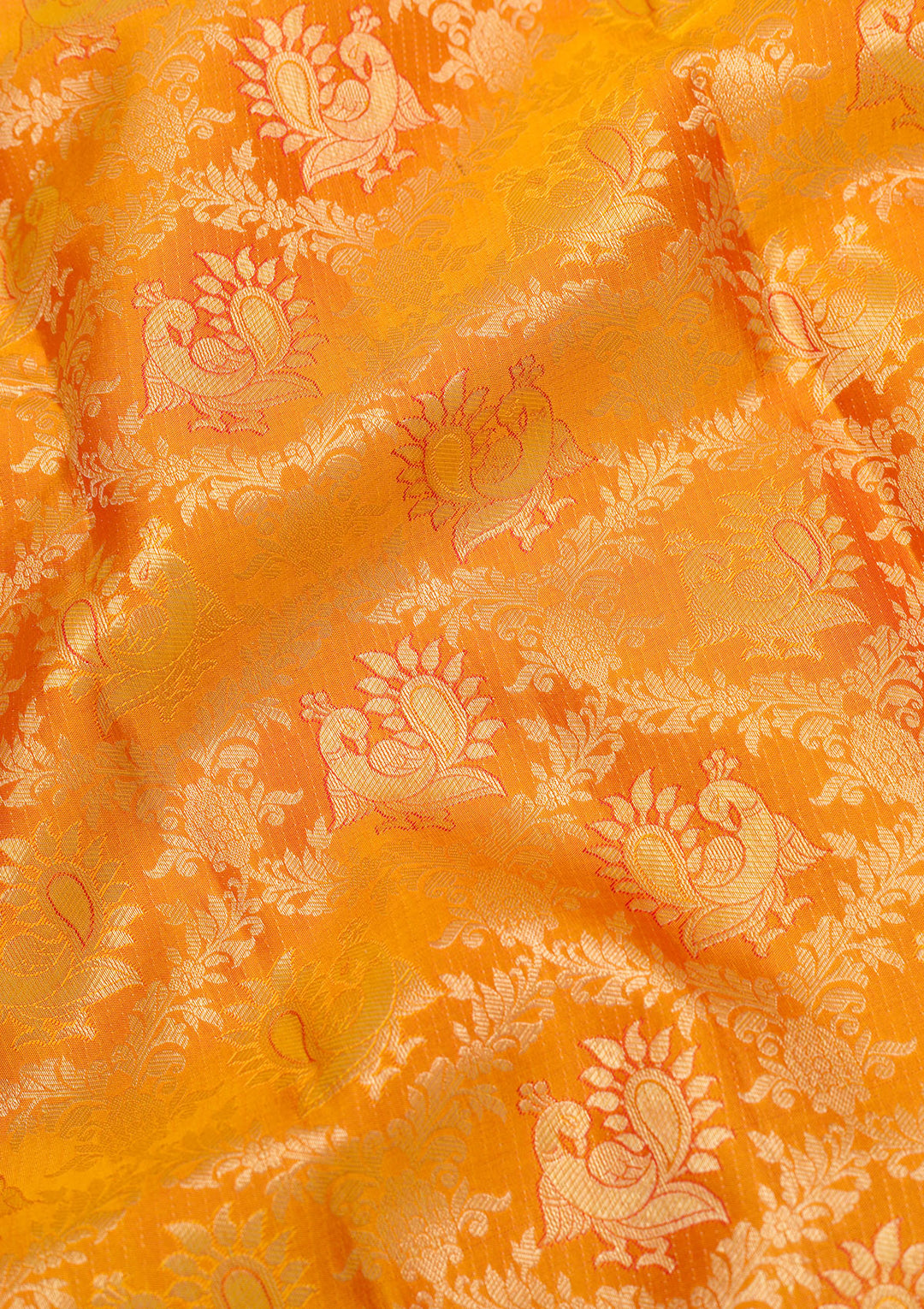 Mustard Zariwork Pure Silk Saree