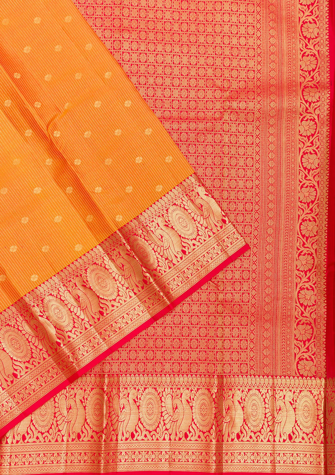 Mustard Zariwork Pure Silk Saree