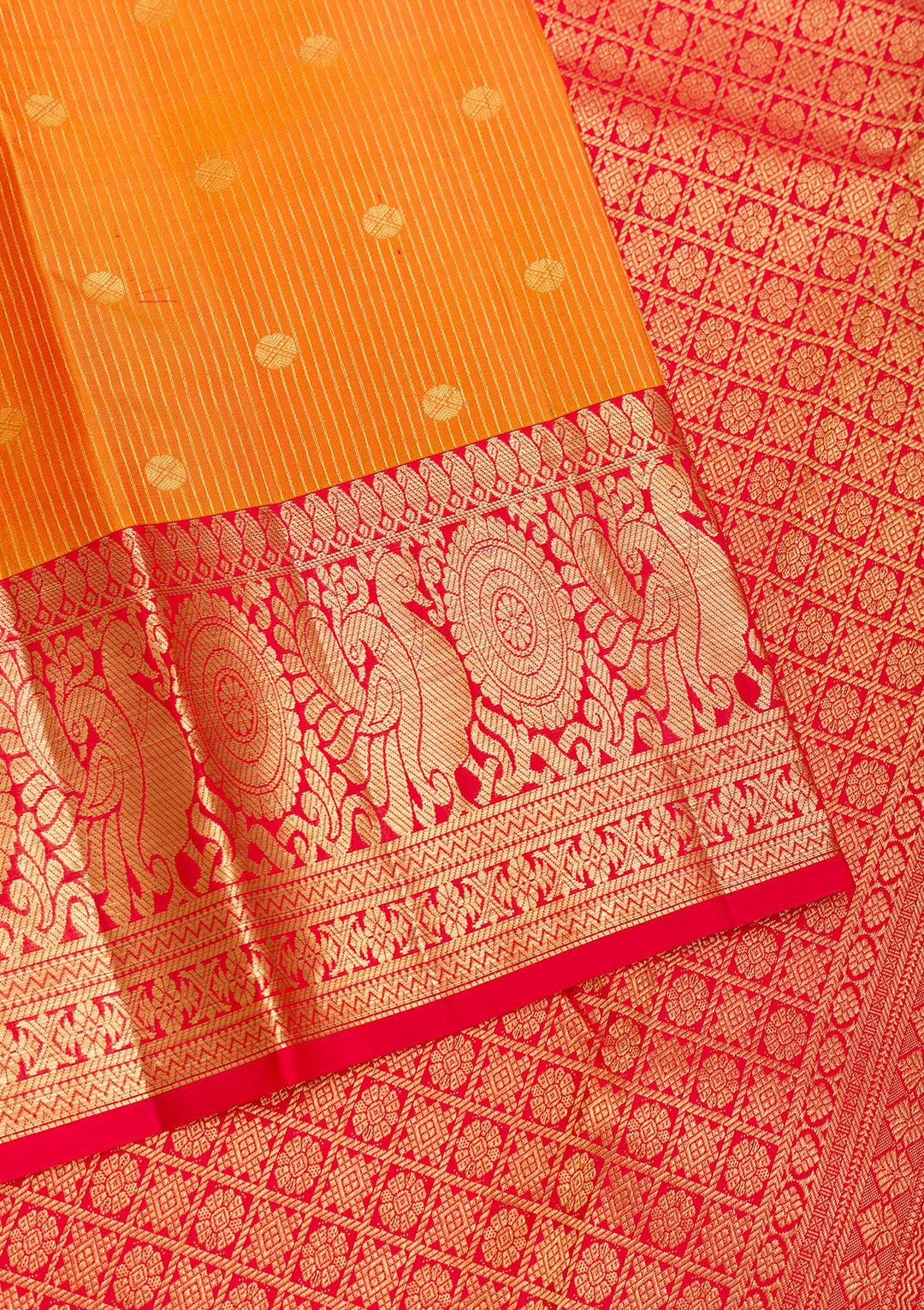 Mustard Zariwork Pure Silk Saree