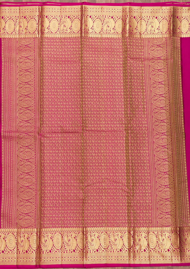Mustard Zariwork Kanjivaram Pure Silk Saree