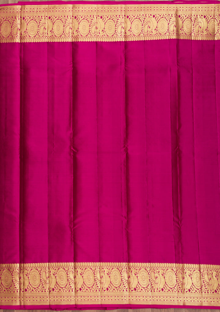 Mustard Zariwork Kanjivaram Pure Silk Saree