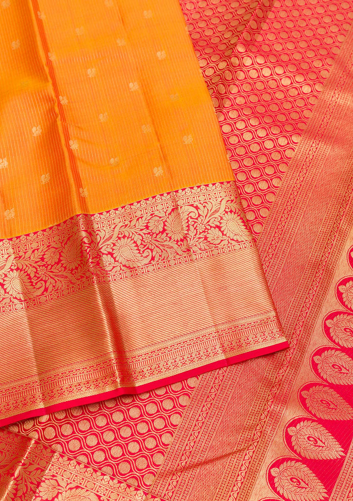 Mustard Zariwork Pure Silk Saree