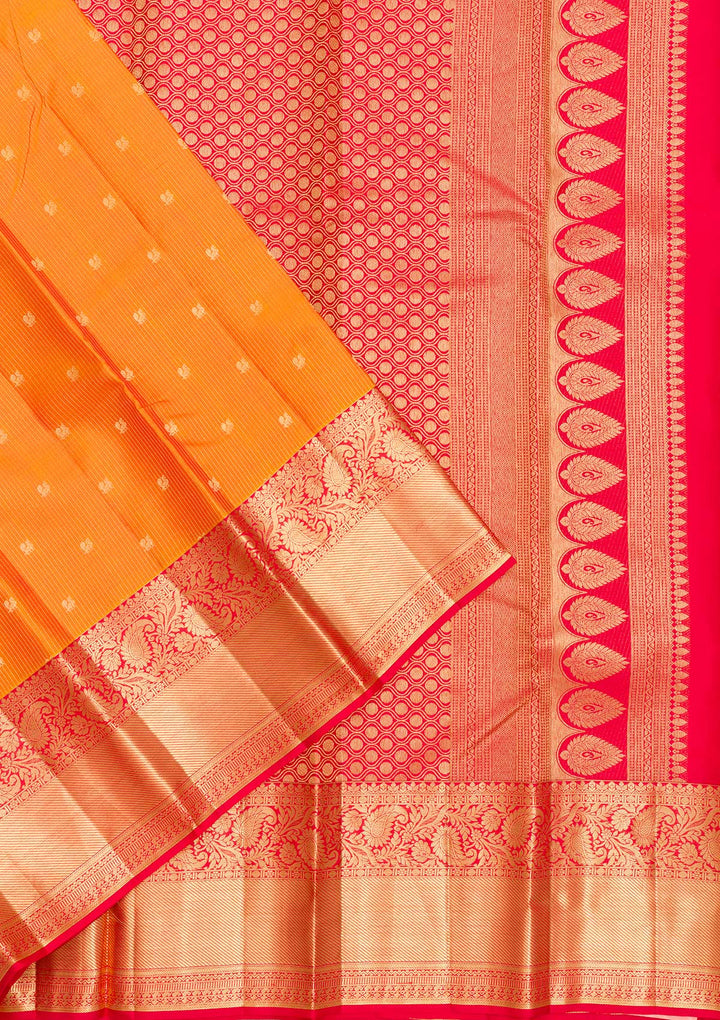 Mustard Zariwork Pure Silk Saree