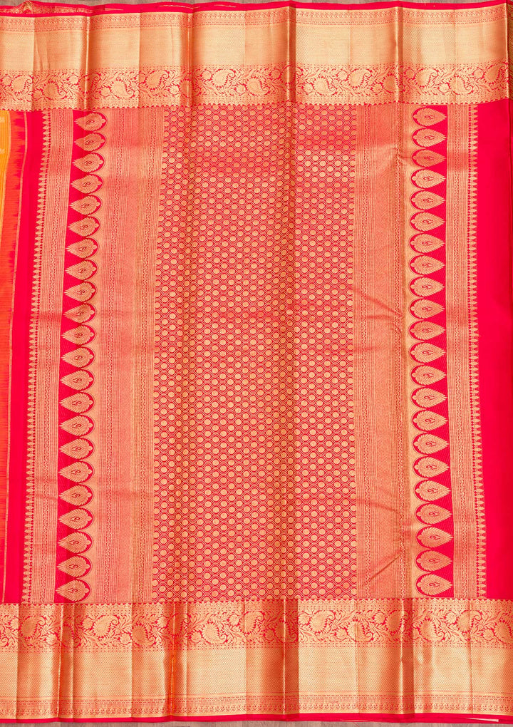 Mustard Zariwork Pure Silk Saree