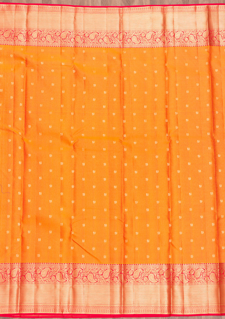 Mustard Zariwork Pure Silk Saree