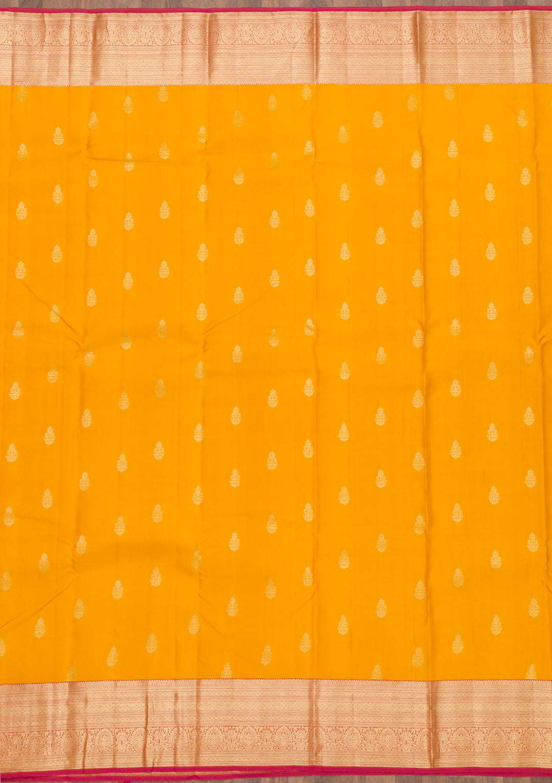 Mustard Zariwork Kanjivaram Pure Silk Saree