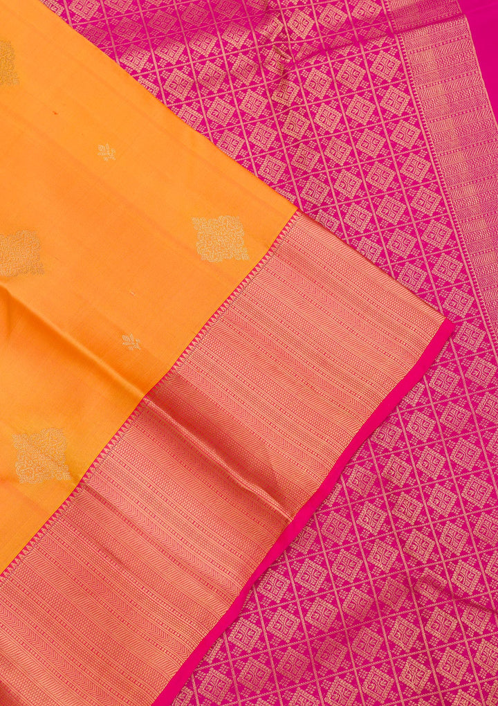 Mustard Zariwork Pure Silk Saree