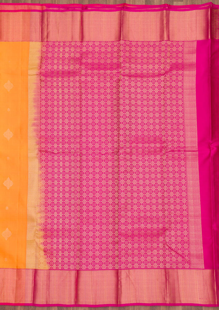 Mustard Zariwork Pure Silk Saree