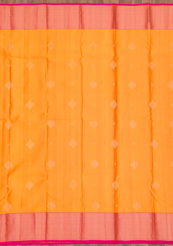 Mustard Zariwork Pure Silk Saree