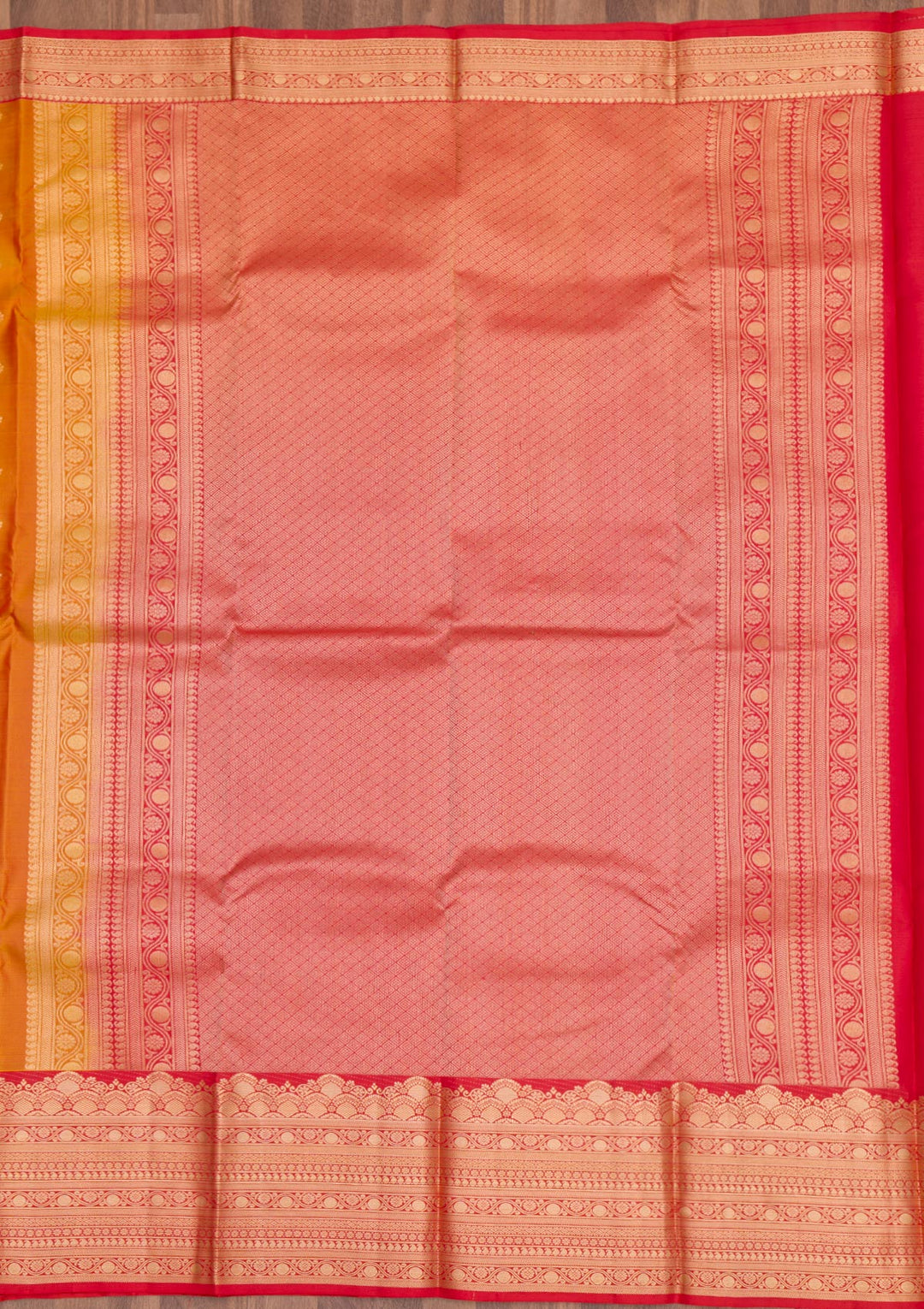 Mustard Zariwork Pure Silk Saree