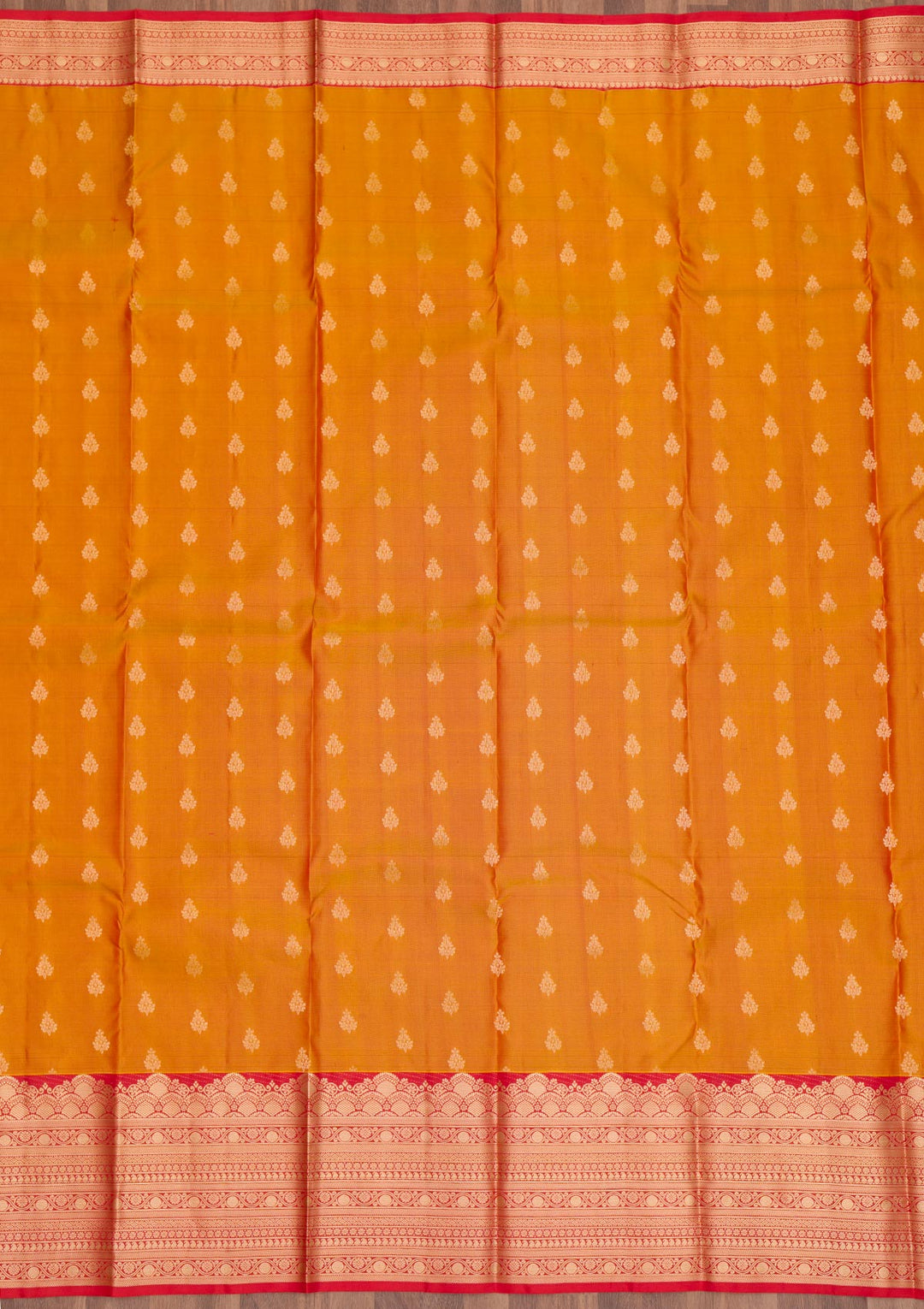 Mustard Zariwork Pure Silk Saree