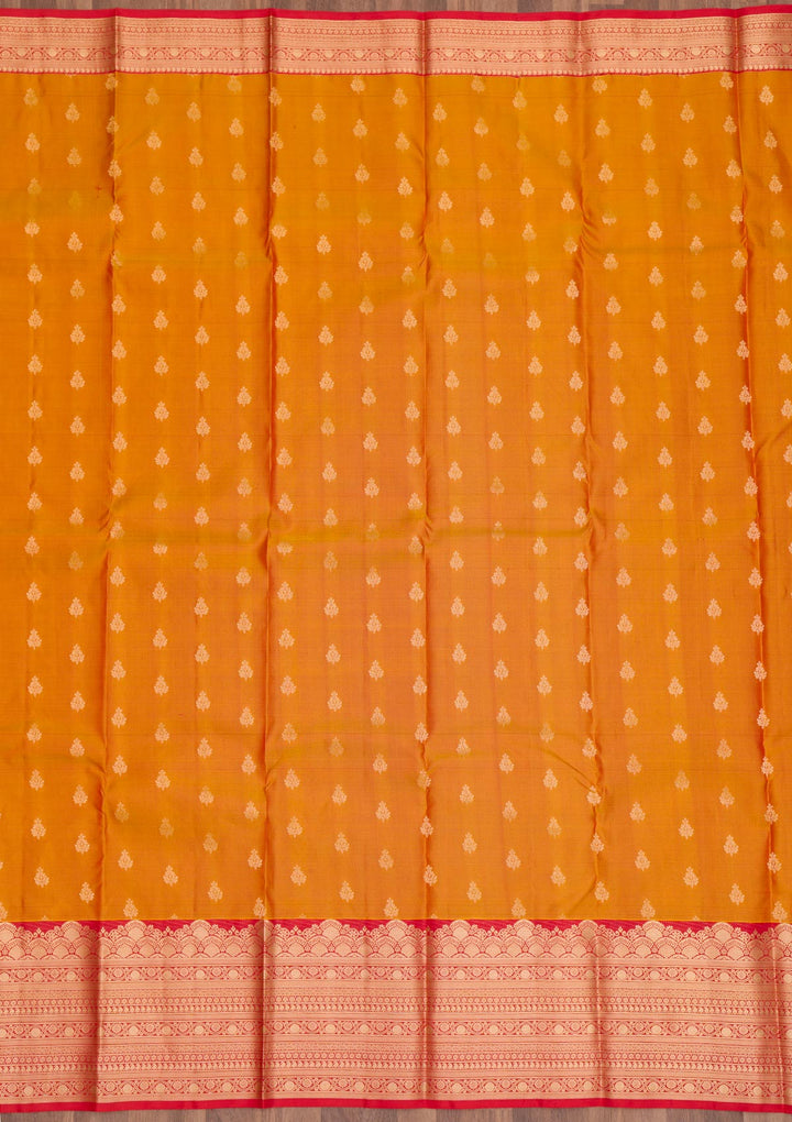 Mustard Zariwork Pure Silk Saree
