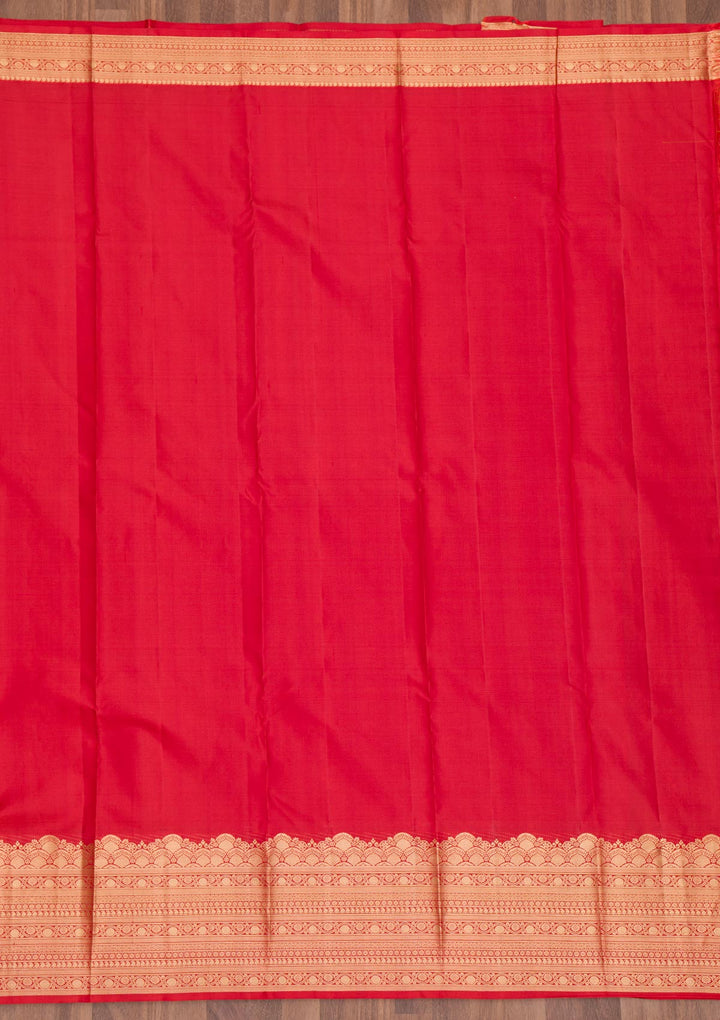 Mustard Zariwork Pure Silk Saree