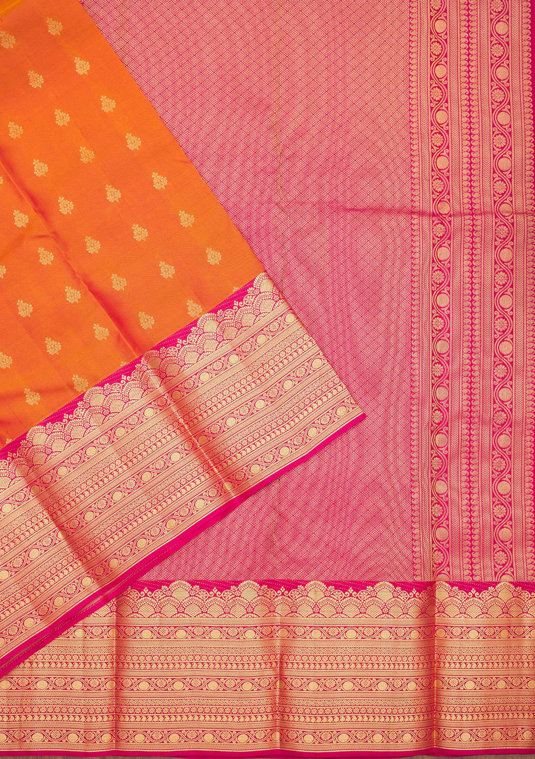Mustard Zariwork Pure Silk Saree