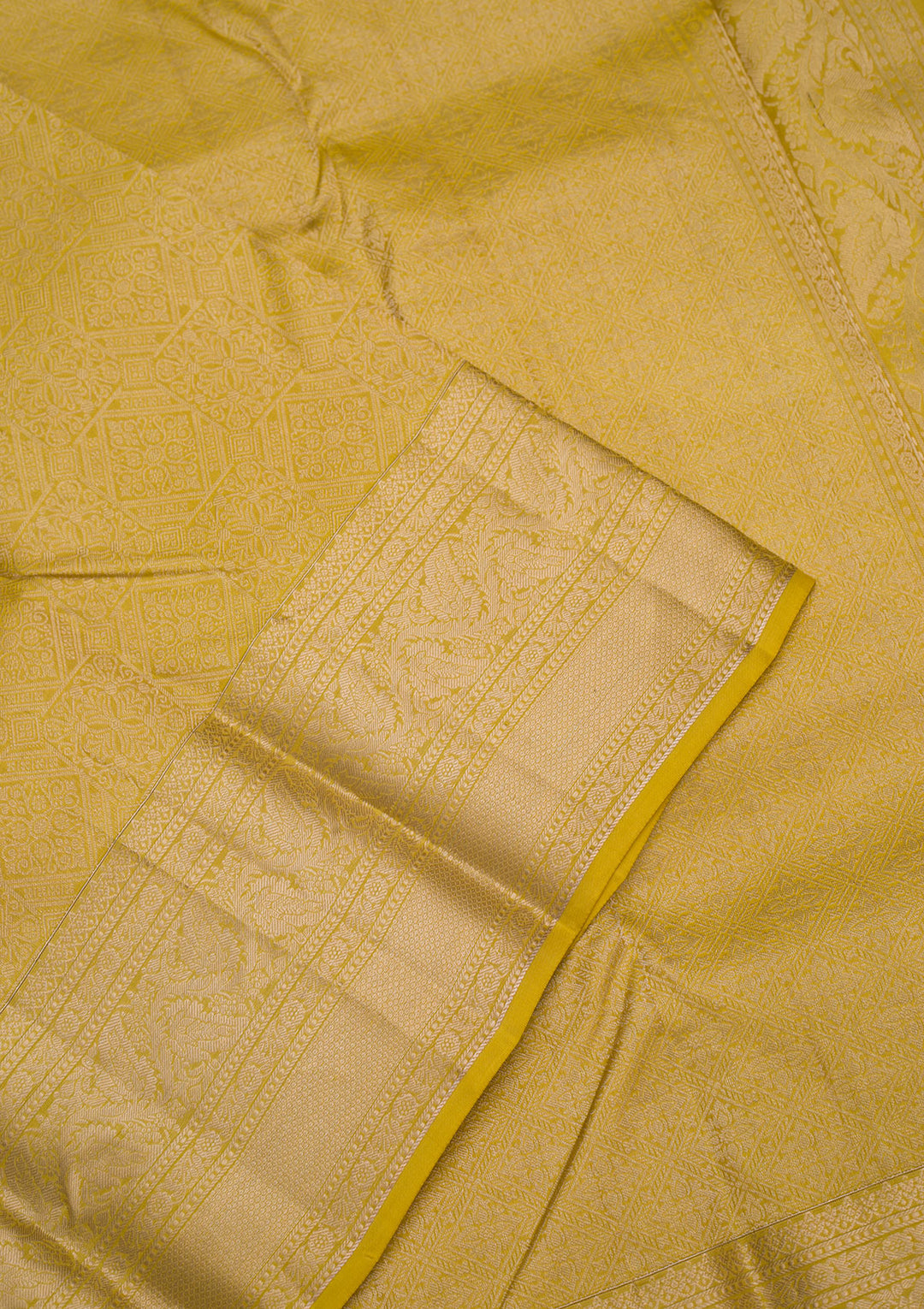 Mustard Zariwork Pure Silk Saree
